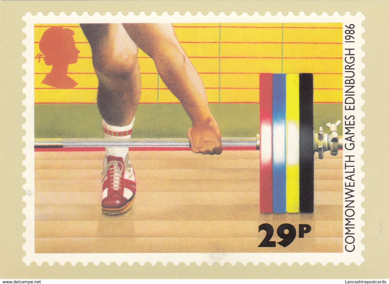 Postcard Sport Weightlifting Commonwealth Games Edinburgh 1986 My Ref  B24130 - Weightlifting