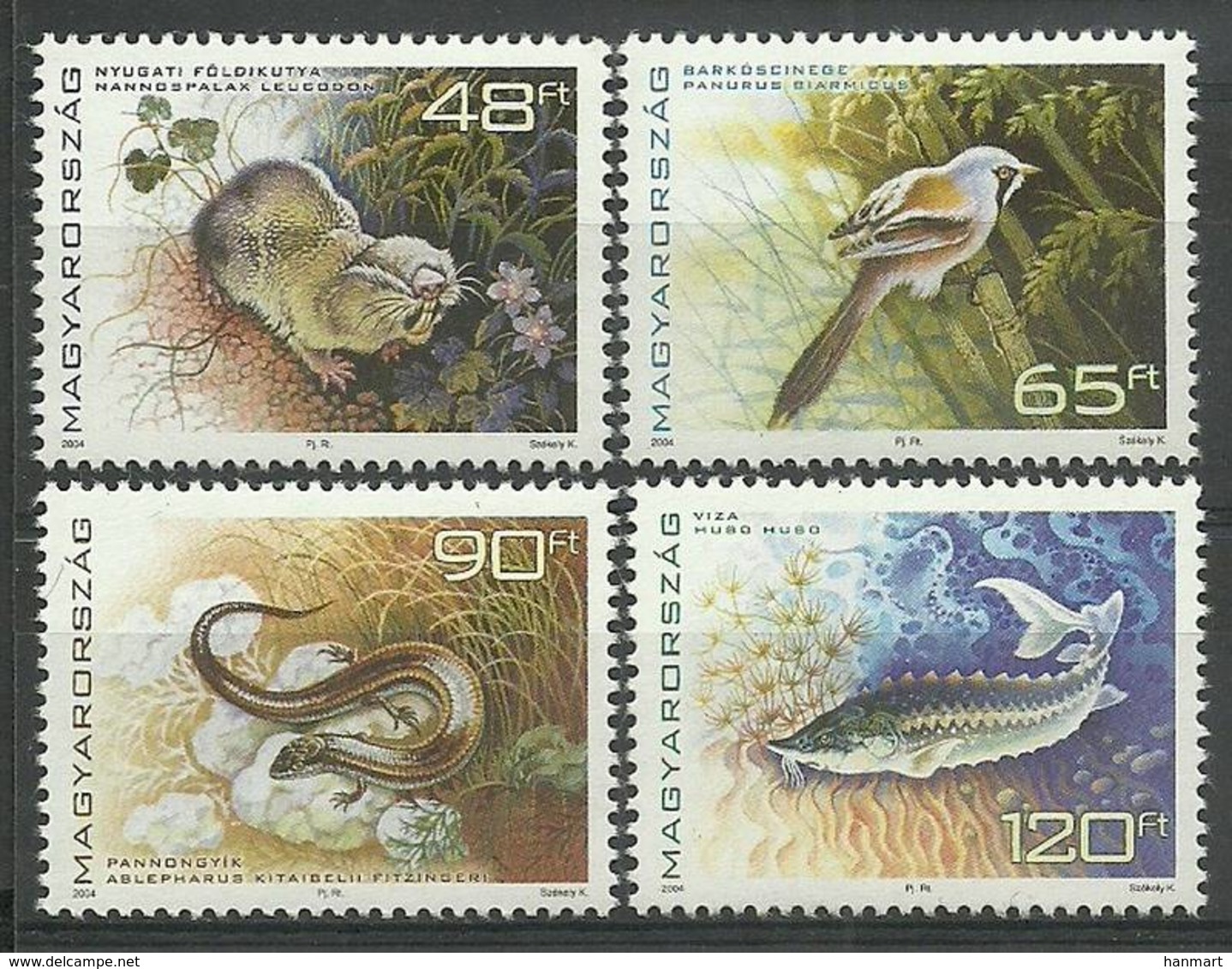 Hungary 2004 Mi 4856-4859 MNH ( ZE4 HNG4856-4859 ) - Poissons