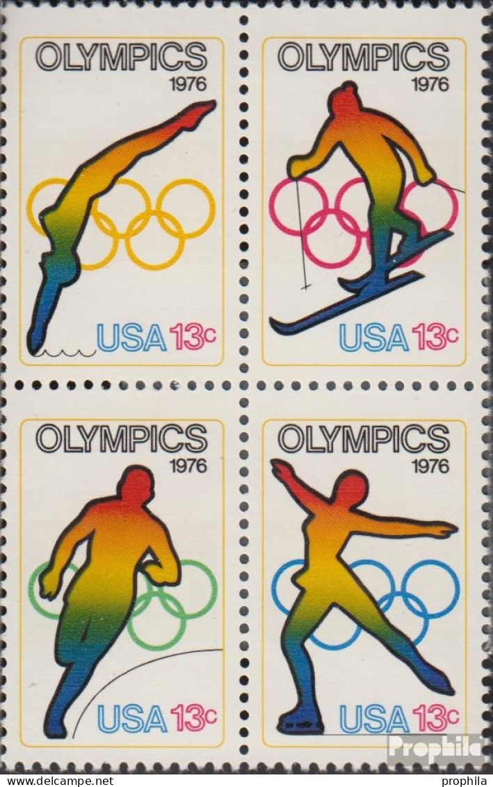 USA 1282-1285 Viererblock (kompl.Ausg.) Postfrisch 1976 Olympische Spiele 1976 - Ungebraucht