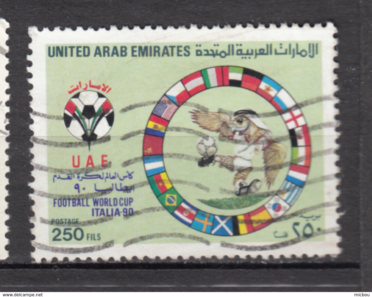 UAE, United Arab Emirates, Foot, Football, Soccer, Coupe Du Monde, World Cup, Aigle, Eagle, Rapace, Oiseau, Bird - 1990 – Italie