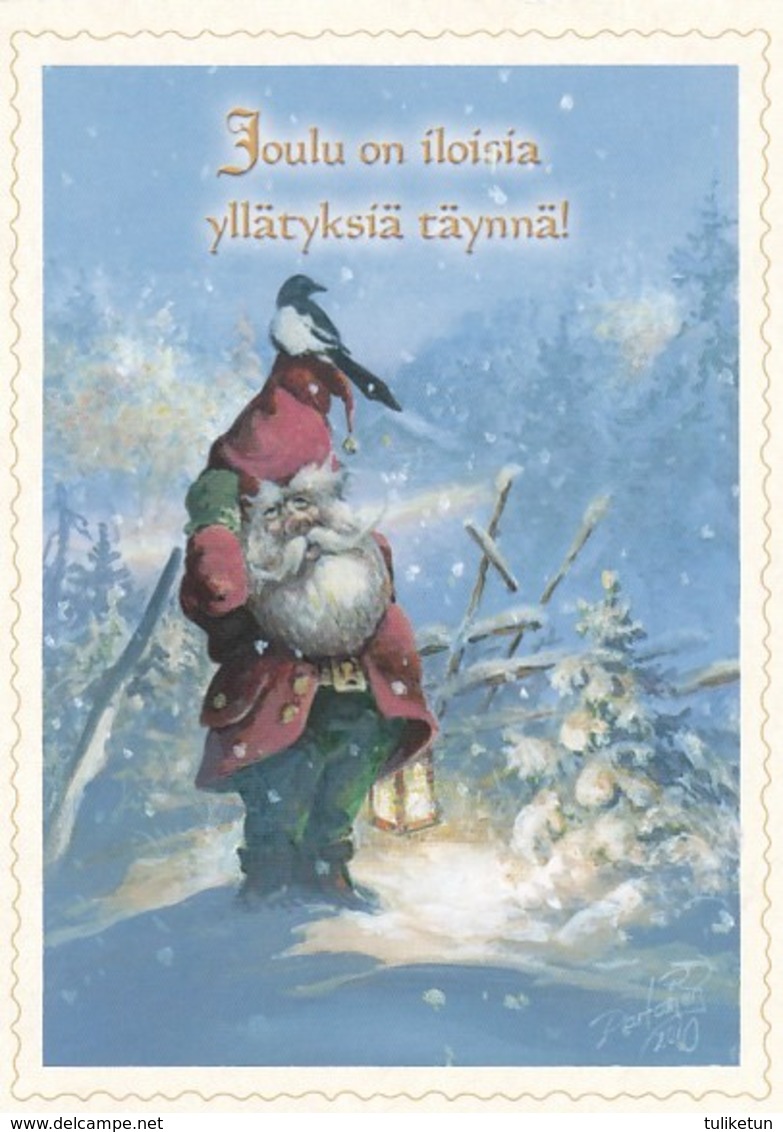 Brownie - Gnome - Elf Holding A Magpie - Raimo Partanen - Andere & Zonder Classificatie