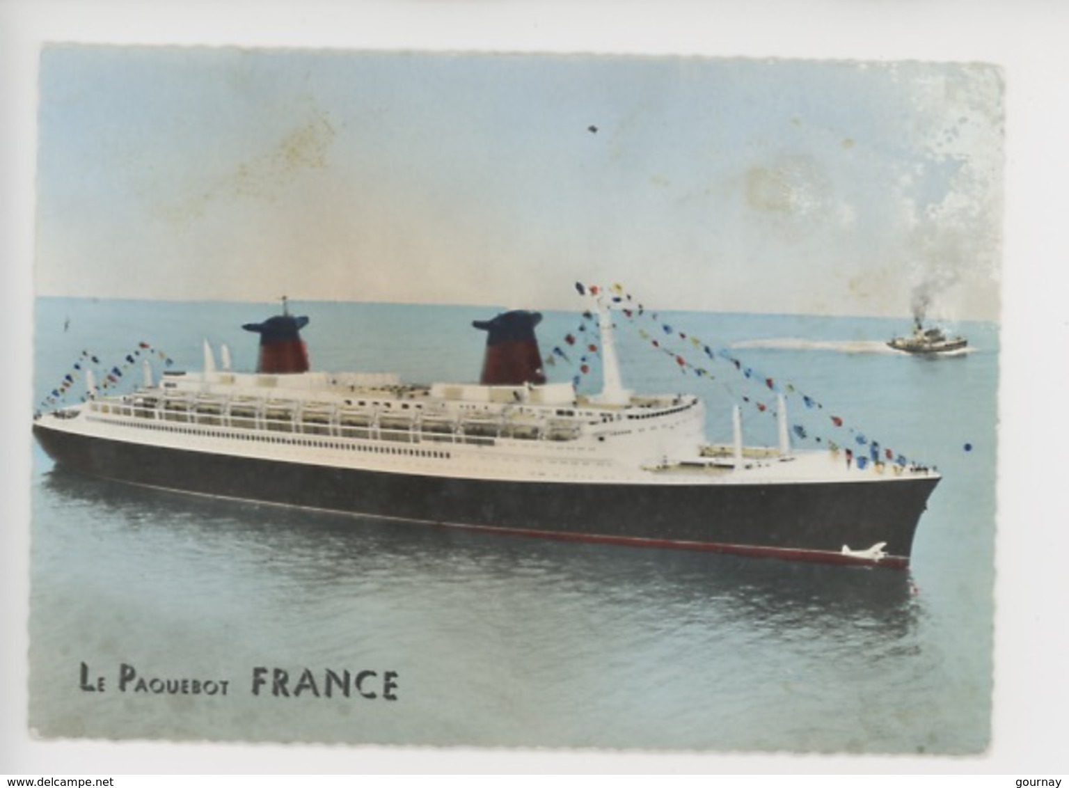 Le Havre, Paquebot "France" Vu D'avion (cp Vierge N°200 Galf) - Paquebots