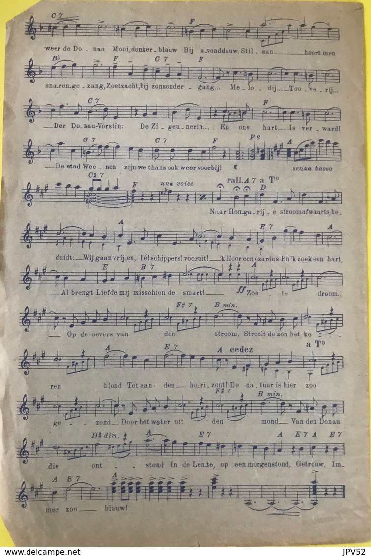 (144) Partituur - Partition - Blauwe Donau - De Koningin Der Walsen - Partitions Musicales Anciennes