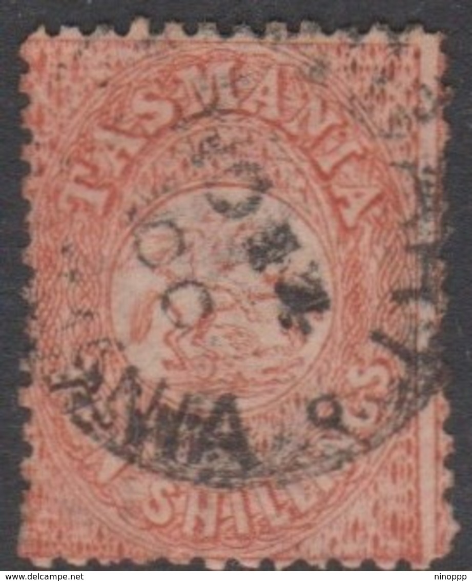 Australia-Tasmania SG F25 1863-80 Fiscals Ten Dollars Salmon,perf 11.5,used - Used Stamps