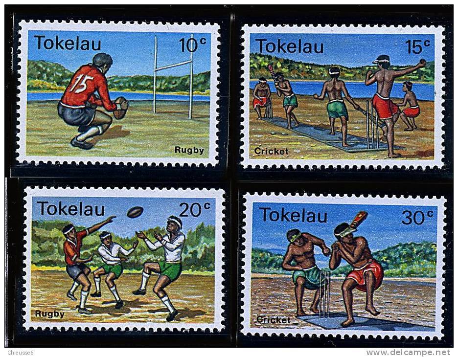 Tokelau** N° 69 à 72 - Sports : Rugby, Cricket - Tokelau