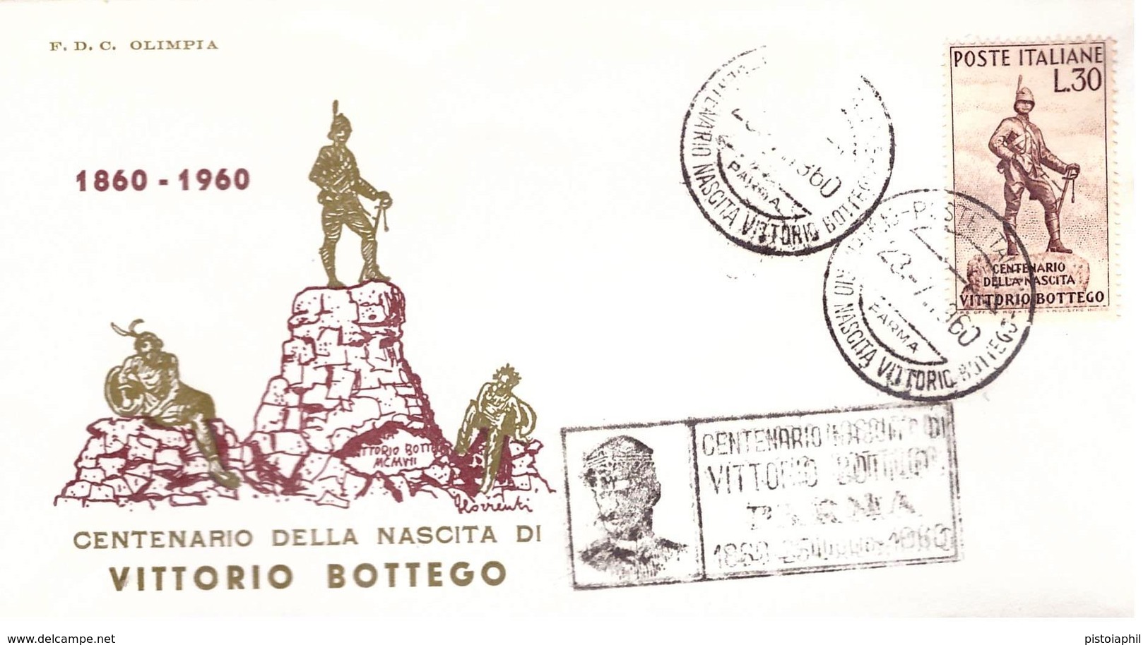 Fdc Olimpia: BOTTEGO (1960); No Viaggiate; AS_Parma - FDC