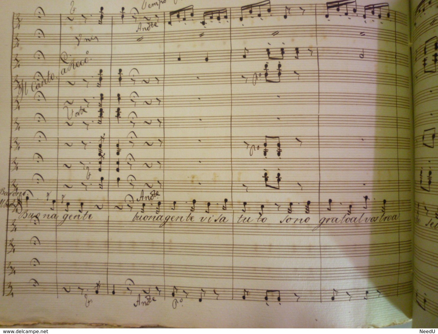 GP 2020 - 2336  Partition musicale manuscrite date inconnue (à voir)   XXX