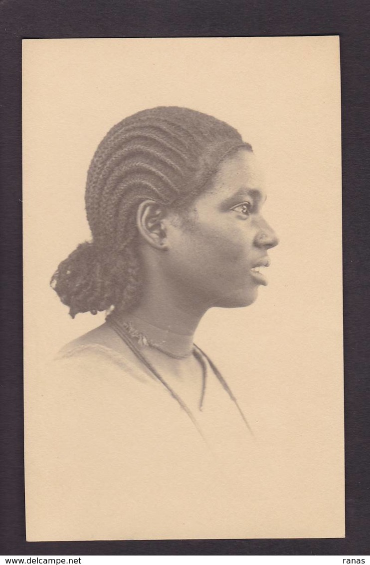 CPA Ethiopie Ethiopia Afrique Noire Abyssinie Types écrite Carte Photo RPPC - Äthiopien