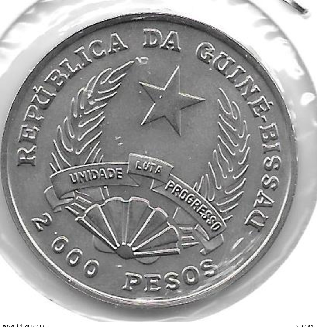 *guinea Bissau 2000 Pesos 1995 Km 38 Bu - Guinea Bissau