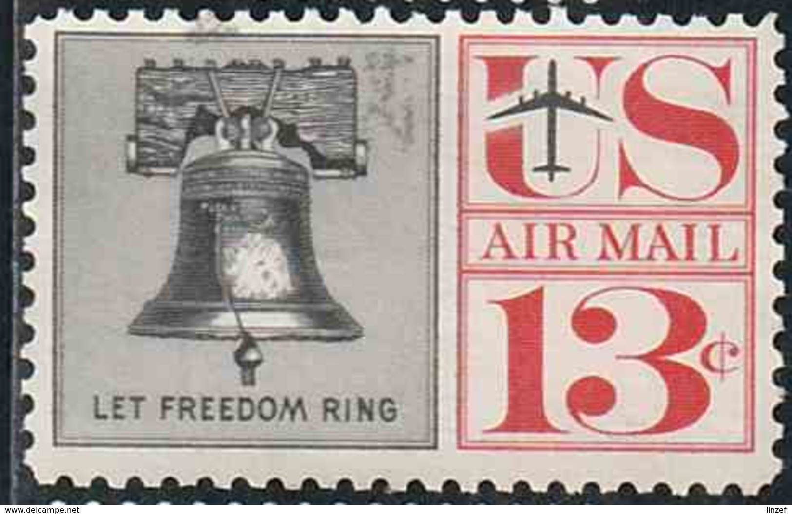 Etats-Unis 1959 Poste Aérienne Yv. N°57 - Cloche De La Liberté - Oblitéré - 2a. 1941-1960 Gebraucht