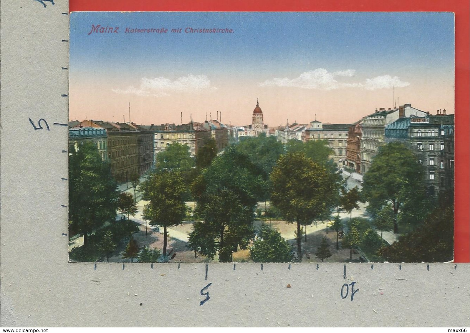 CARTOLINA NV GERMANIA - MAINZ - Kaiserstrasse Mit Christuskirche - 9 X 14 - Mainz