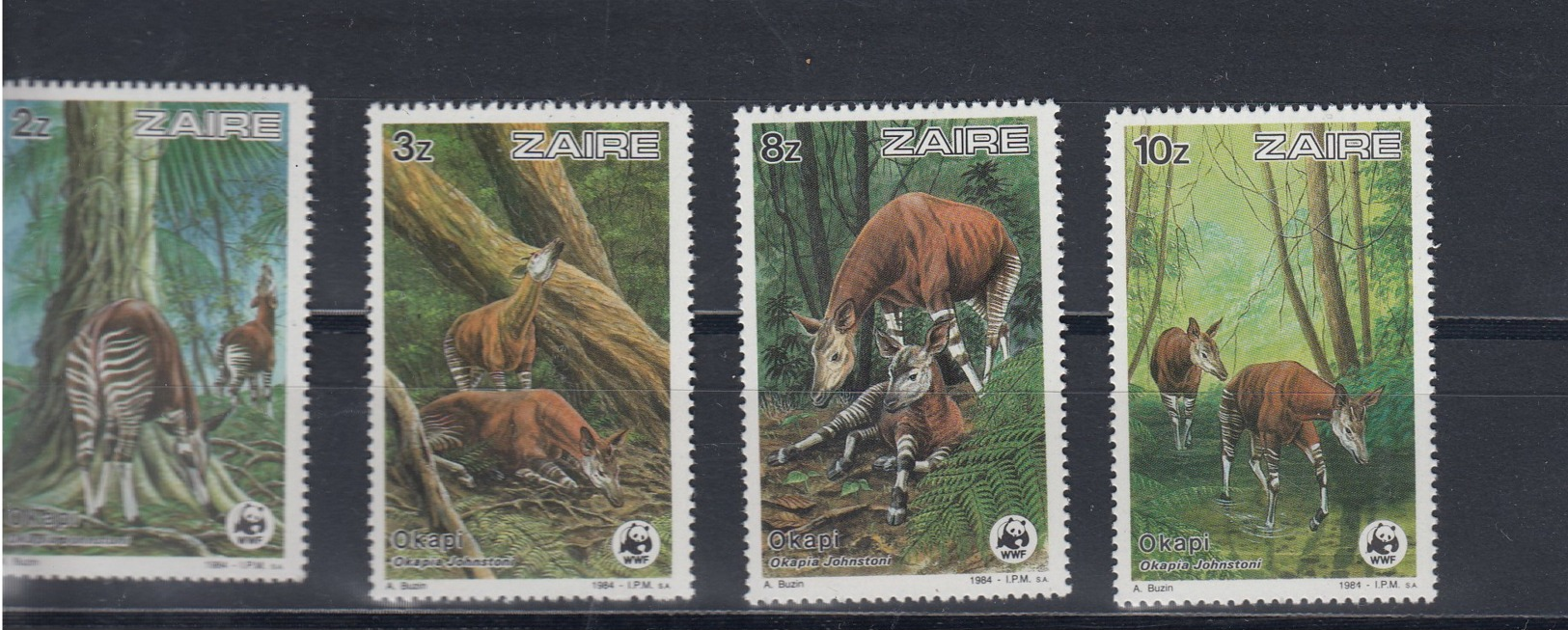 Zaire Michel Cat.No. WWF Issue 875/878 Mnh/** - Neufs