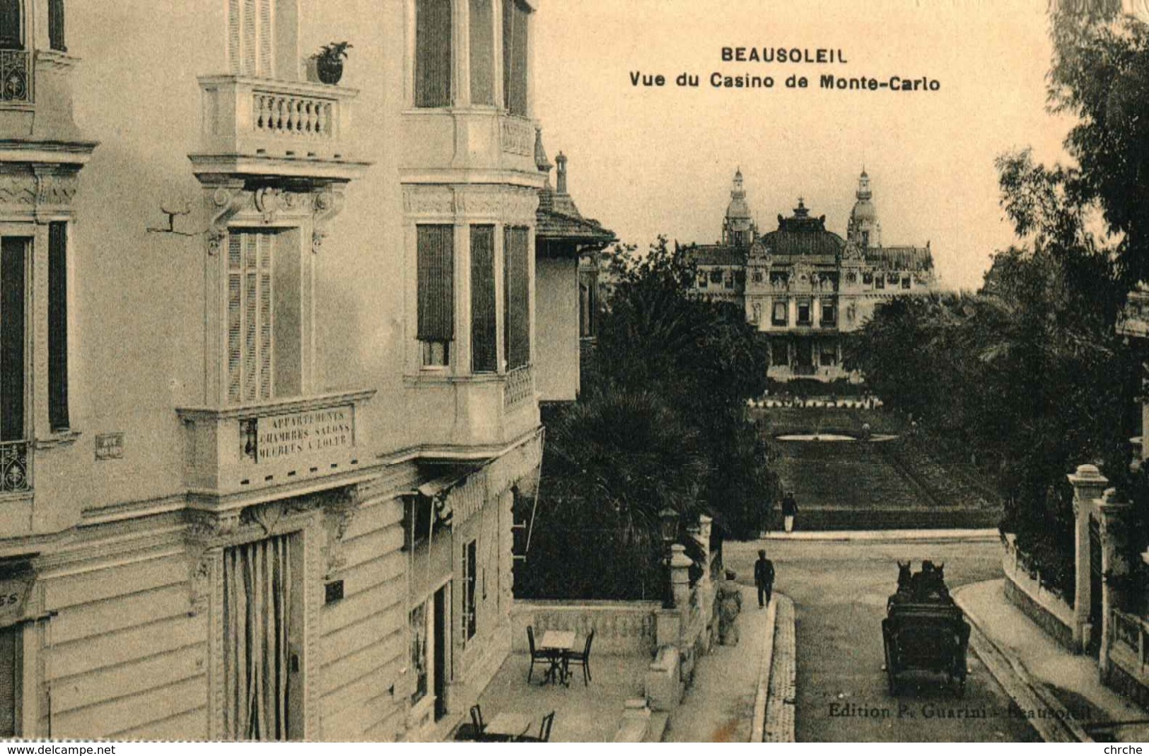 MONTE-CARLO - BEAUSOLEIL - Vue Du Casino De Monté-Carlo - Hôtels