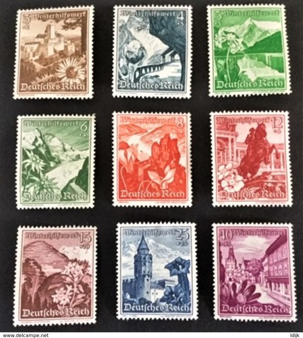 1938 Winterhilfswerk - Ostmarklandschaften Und Blumen Mi. 675-683*) - Ungebraucht