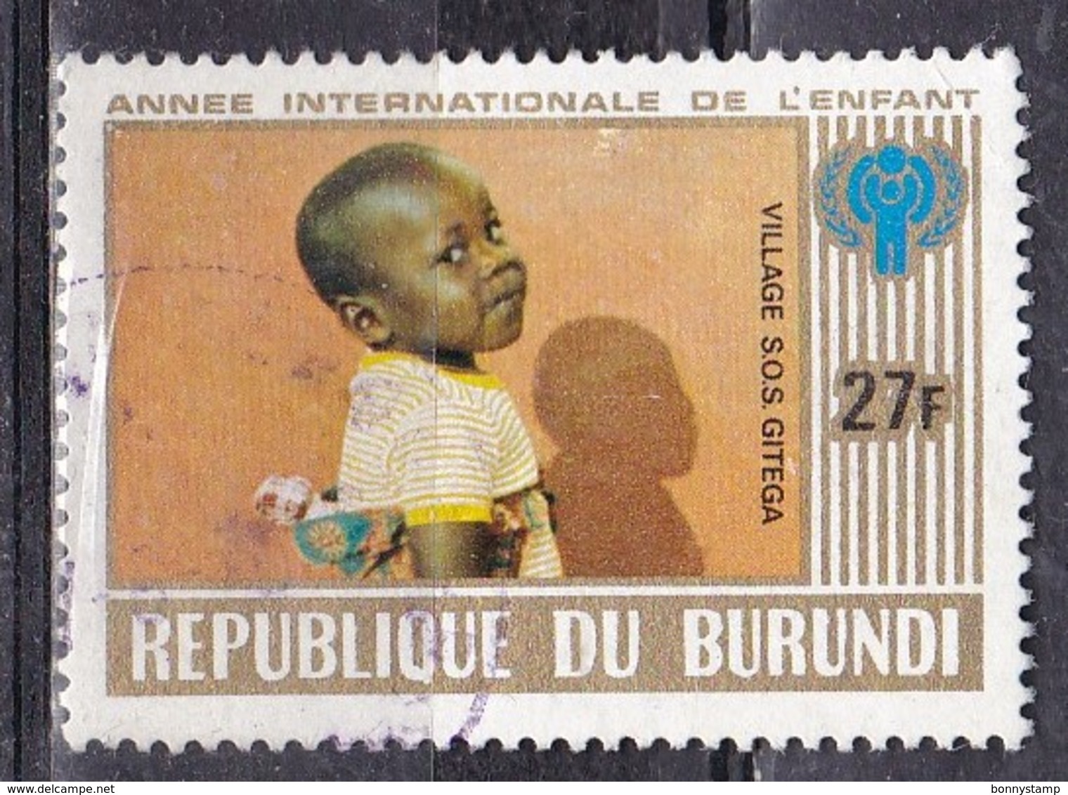 Burundi, 1979 - 27fr Girl With Doll - Nr.559 Usato° - Usati