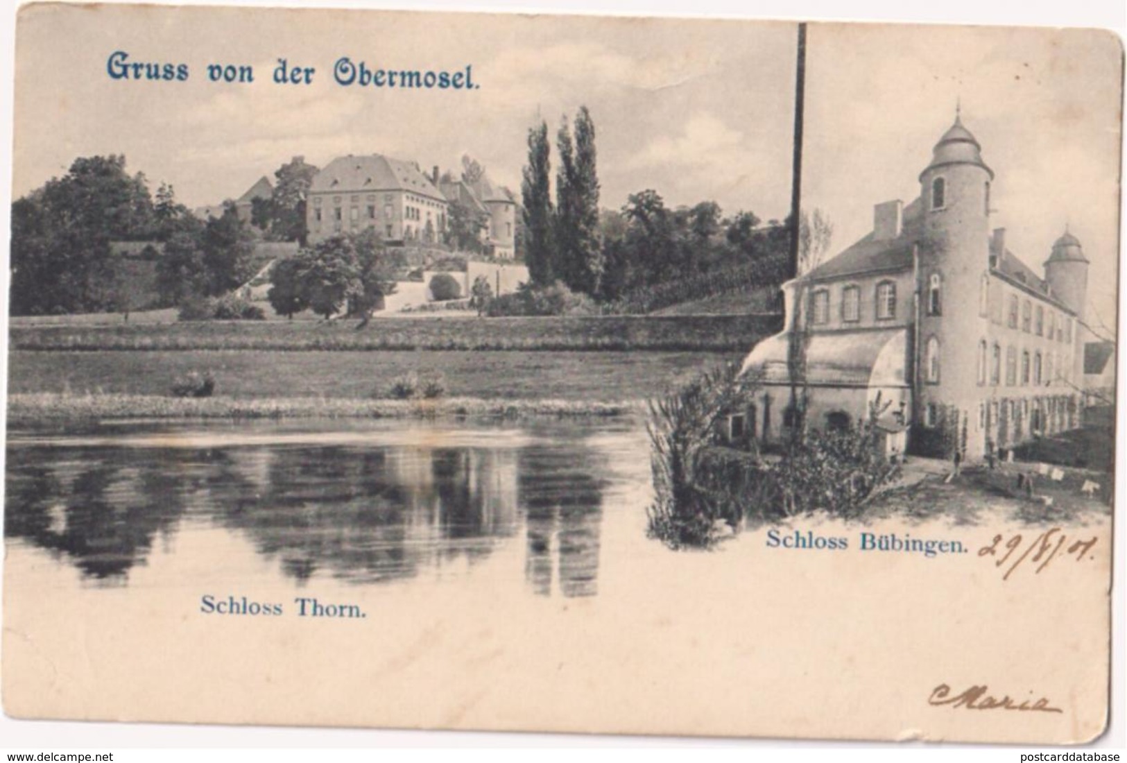 Gruss Von Der Obermosel - Schloss Bübingen - Schloss Thorn - Autres & Non Classés