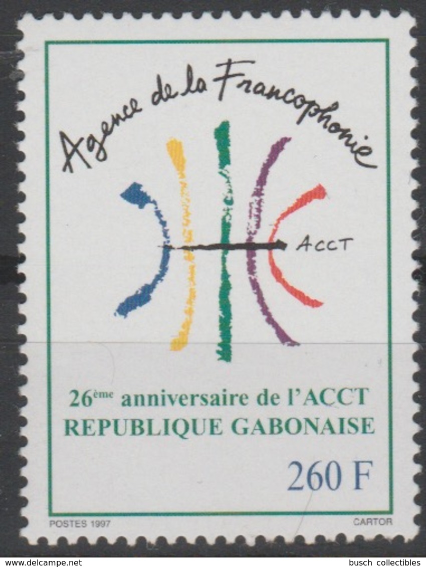 Gabon Gabun 1997 / 1998 Mi. 1413 Agence De La Francophonie ACCT 26ème Anniversaire RARE ! - Gabun (1960-...)