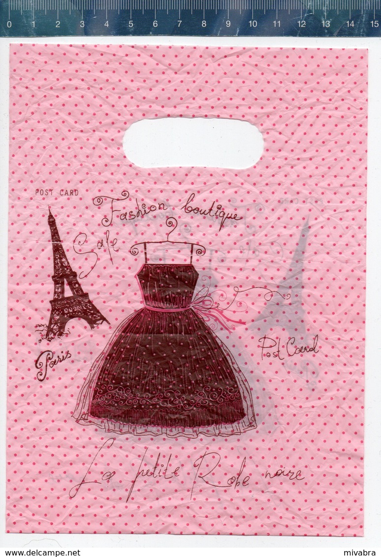 PARIS TOUR EIFFEL FASHION BOUTIQUE LA PETITE ROBE NOIRE (small Plastic Bag - Petit Sac En Plastique) - Autres & Non Classés