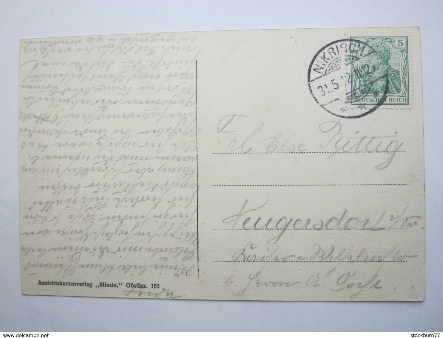 1912 , NIKRISCH  , Klarer Stempel Auf Karte - Briefe U. Dokumente