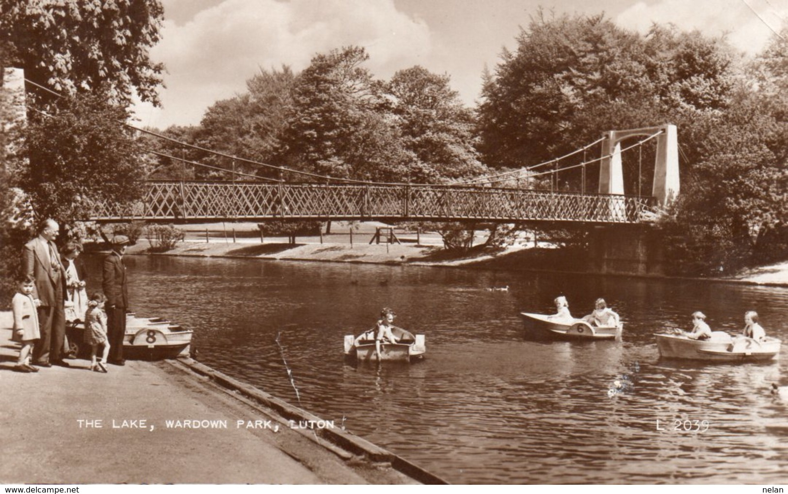 THE LAKE-WARDOWN PARK-LUTON-REAL PHOTO-1959 - Bedford