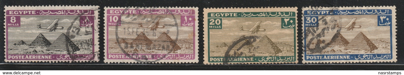 Egypt - 1933-38 - ( Airplane Over Pyramids ) - Used - Gebraucht