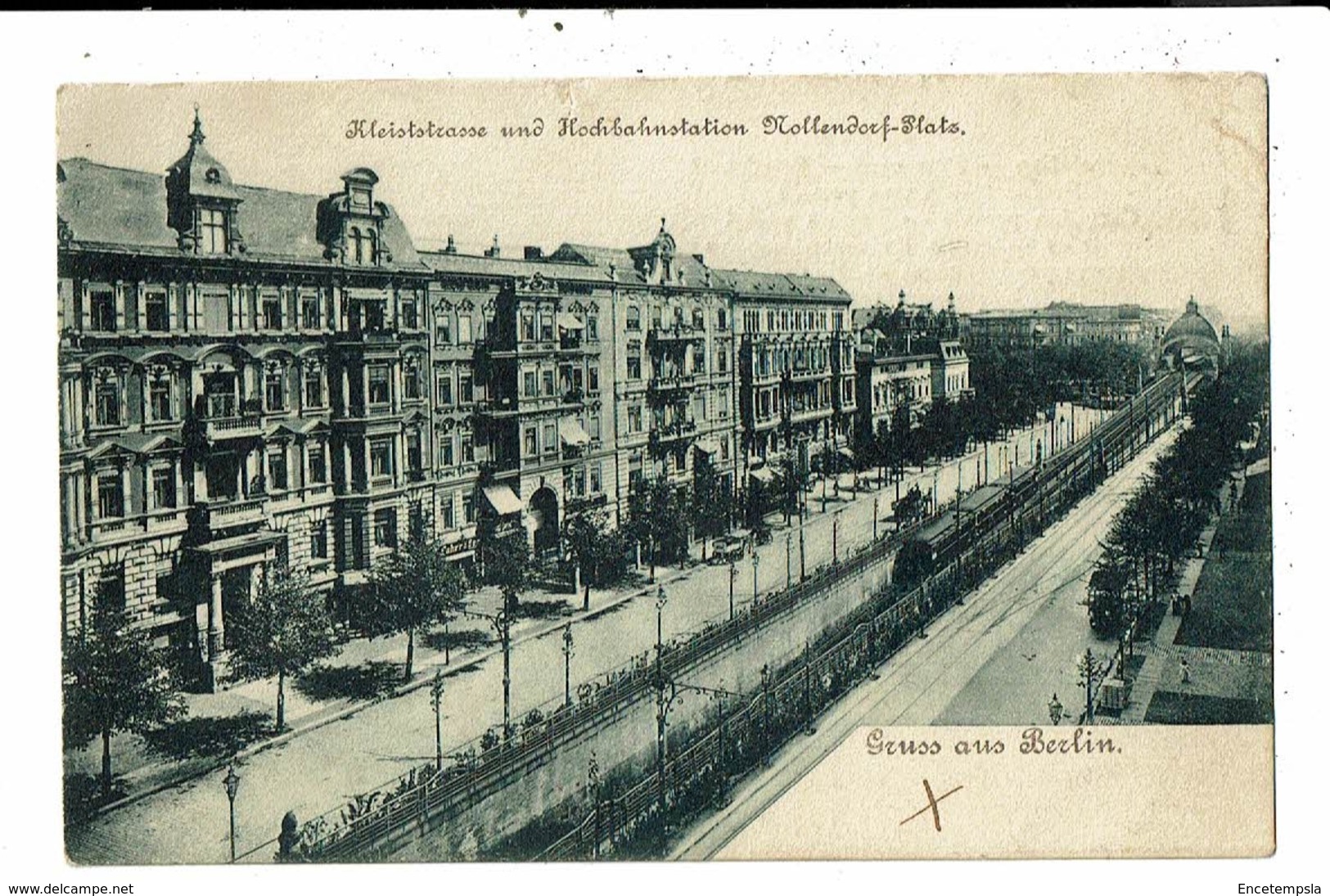 CPA-Carte Postale-Germany- Gruss Aus Berlin-Kleiststrasse Und Hochbahnstation Mollendorf PlatzVM13273 - Friedrichshain