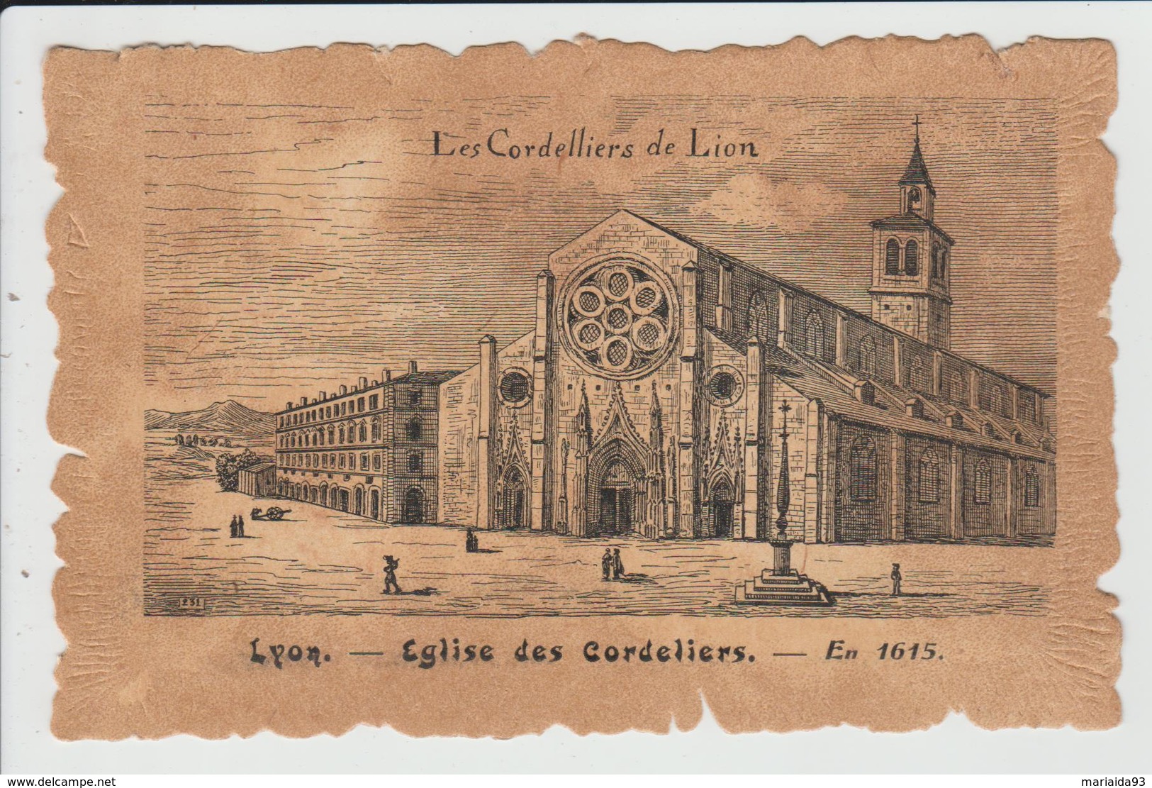 LYON - RHONE - EGLISE DES CORDELIERS EN 1615 - Other & Unclassified