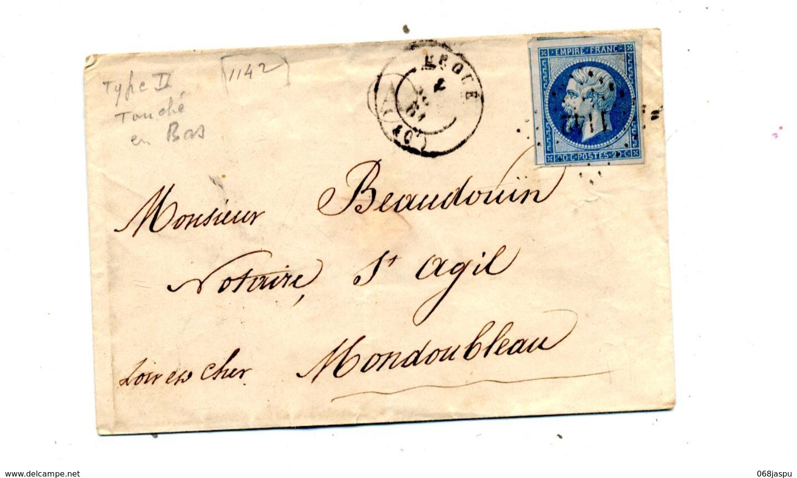 Lettre Cachet Losange  ? Sur Napoleon Vendome - 1849-1876: Classic Period