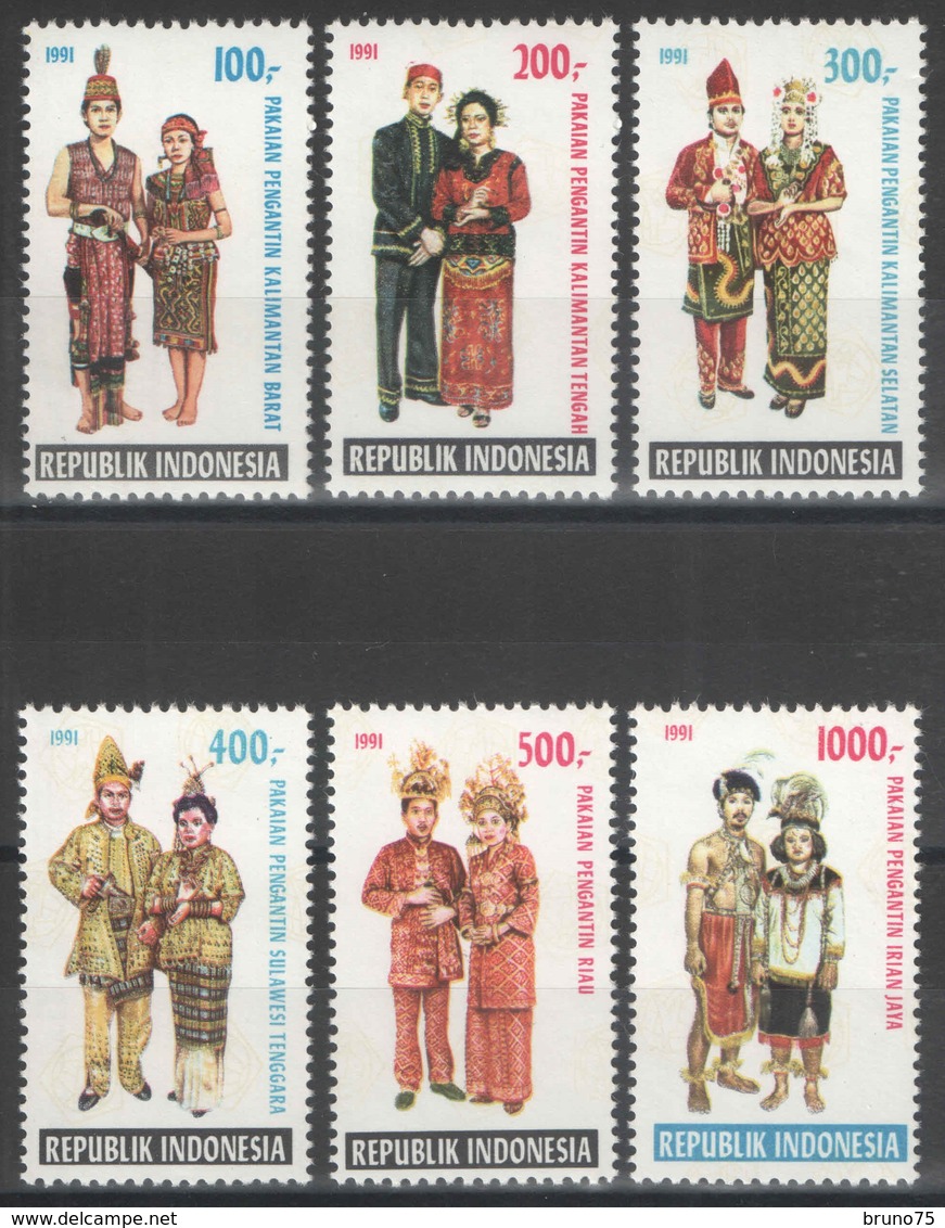 Indonésie - YT 1254-1259 ** MNH - 1991 - Costumes De Mariage - Indonésie