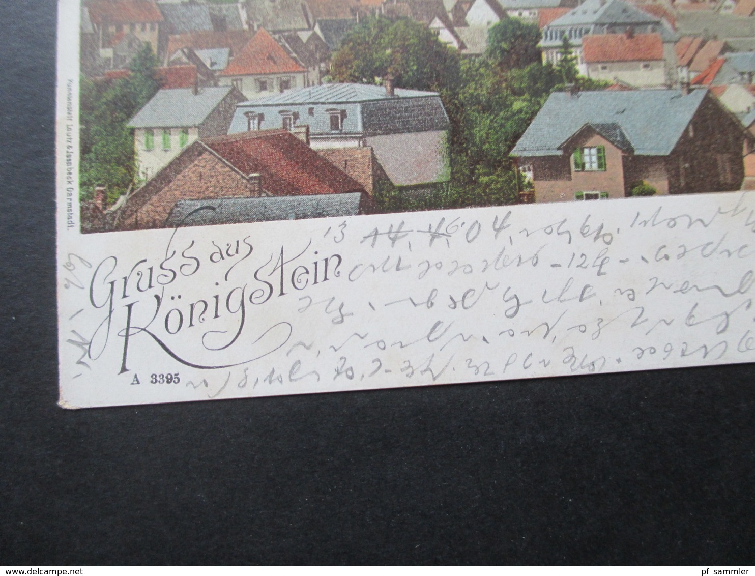 AK Deutsches Reich 1904 Gruss Aus Königstein Kunstanstalt Lautz & Issnbeck Darmstadt Mit Steno Schrift ?! - Souvenir De...