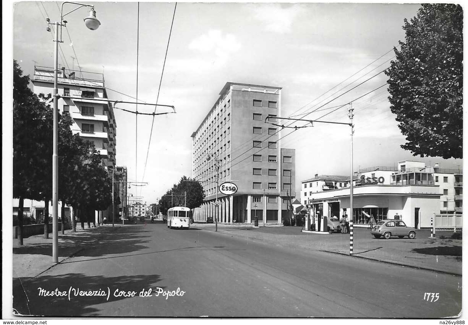 Mestre (Venezia). Corso Del Popolo. Auto, Car, Voitures, Filobus. - Venezia