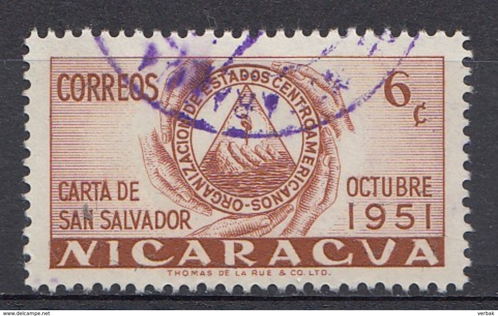 NICARAGUA 1953   Mi.nr: 1034  Gründung Der ODECA  Oblitérés - Used - Gebruikt - Nicaragua