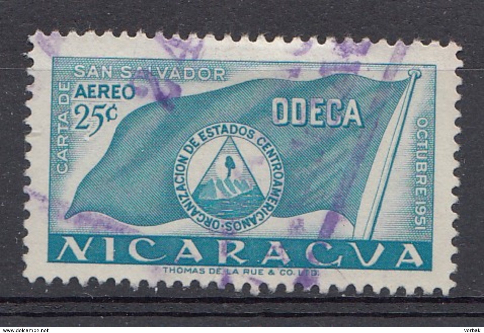 NICARAGUA 1953   Mi.nr: 1038  Gründung Der ODECA  Oblitérés - Used - Gebruikt - Nicaragua