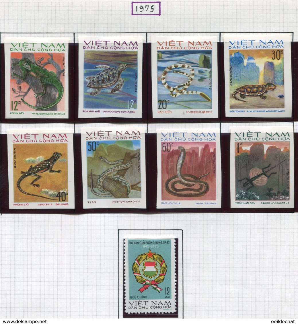 16929 VIET-NAM Du NORD Collection Vendue Par Page N° 875/82 ND, 883 *  1975   TB - Vietnam