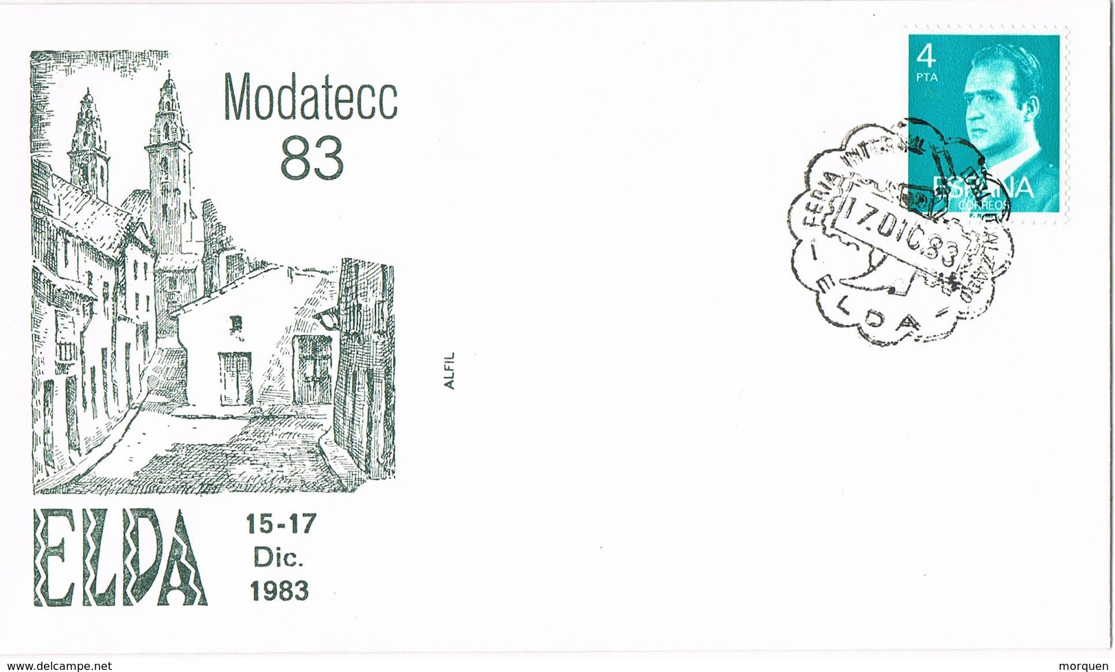 35847. Carta ELDA (Alicante) 1983. MODATEC 83, Feria Del Calzado - Cartas & Documentos