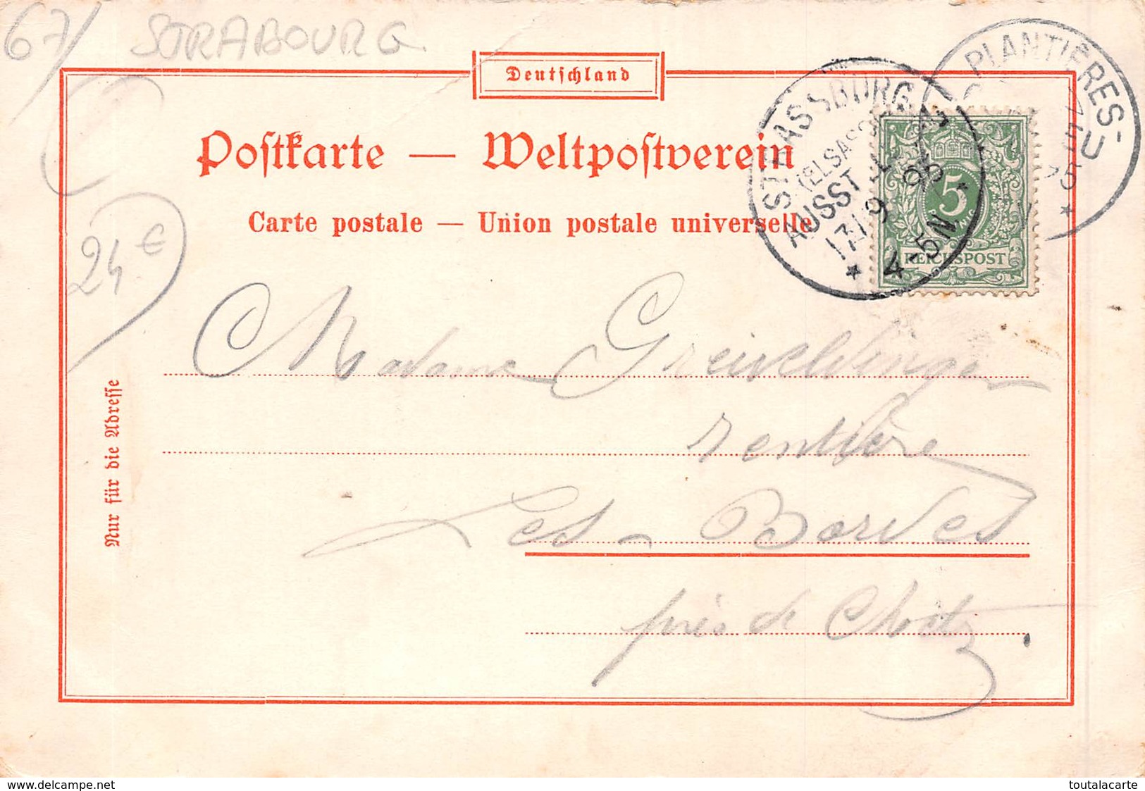 CPA STRASSBURG STRASBOURG HAUPT RESTAURANT  1895  Rare   Voir Mes Autres Ventes De Strasbourg - Strasbourg