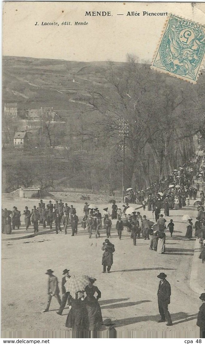 LOZERE : Mende, Allée Piencourt, Belle Animation... - Mende