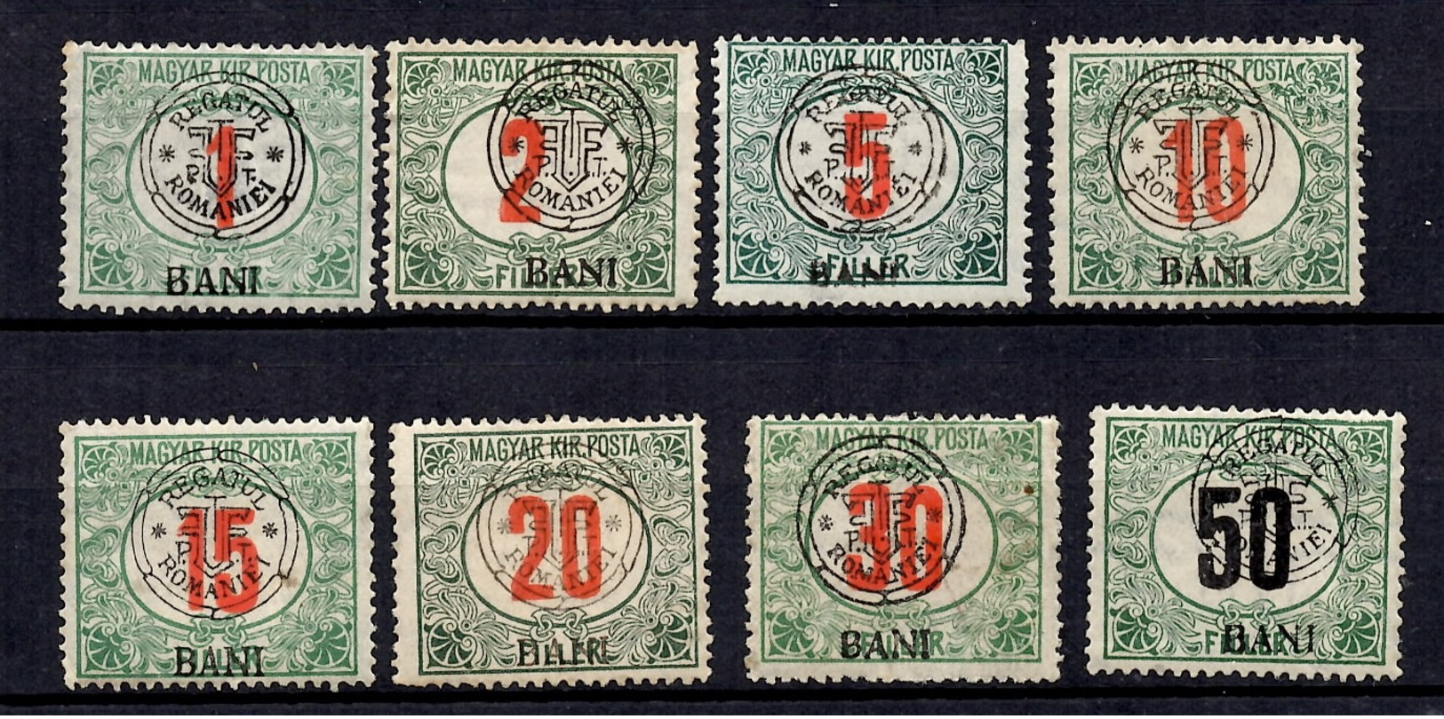 Roumanie/Transylvanie Cluj Timbres Taxe YT N° 1/8 Neufs *. B/TB. A Saisir! - Transylvanie