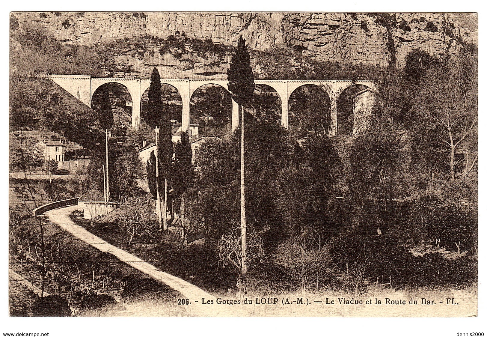 06 - LES GORGES DU LOUP - Le Viaduc Et La Route Du Bar - Ed. Frederic Laugier, Nice - Autres & Non Classés