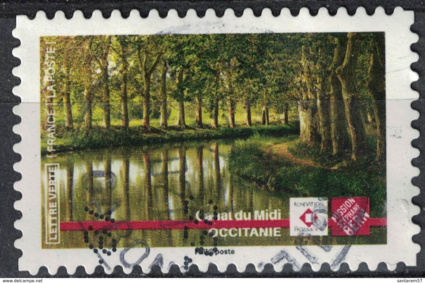 France 2019 Oblitéré Rond Used Patrimoine Canal Du Midi Occitanie Stéphane Bern SU - Usati