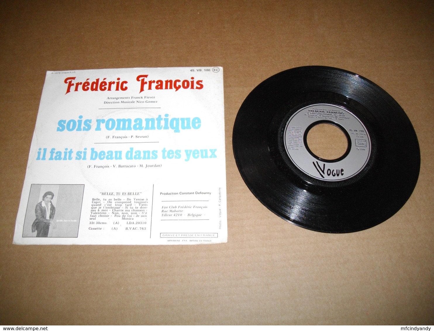 45T  Frederic François - Sois Romantique - Altri & Non Classificati