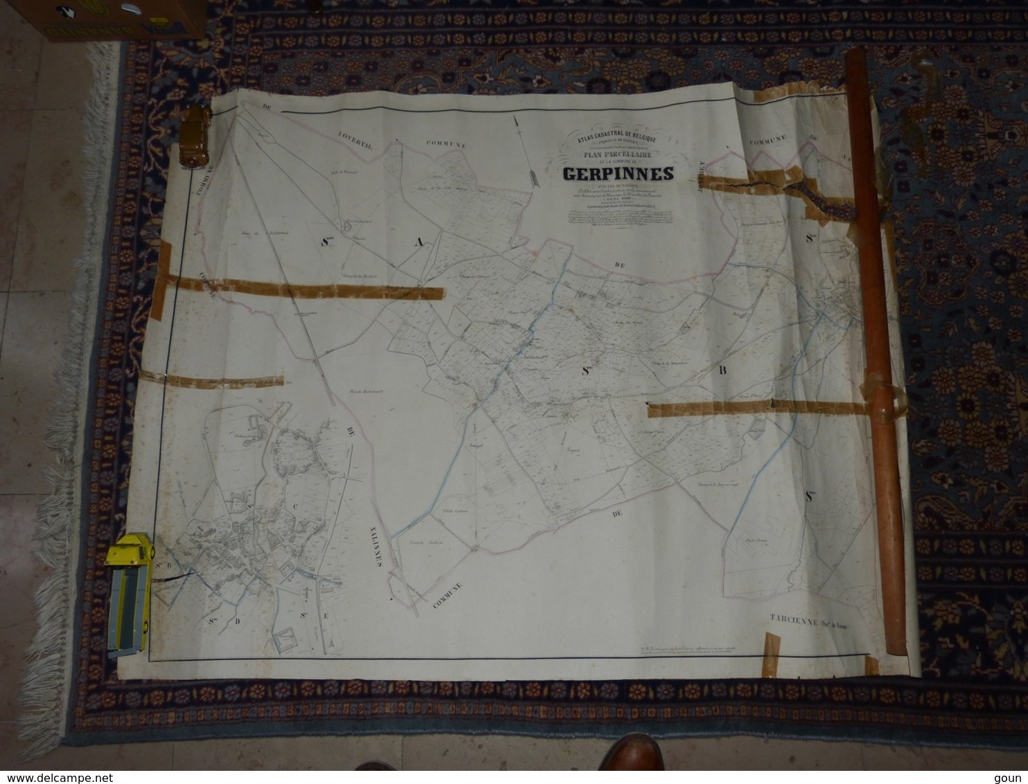 Carte  Atlas Cadastral Popp Commune De Gerpinnes - Situation Du Village établie Entre 1842 Et 1879 - Geographical Maps