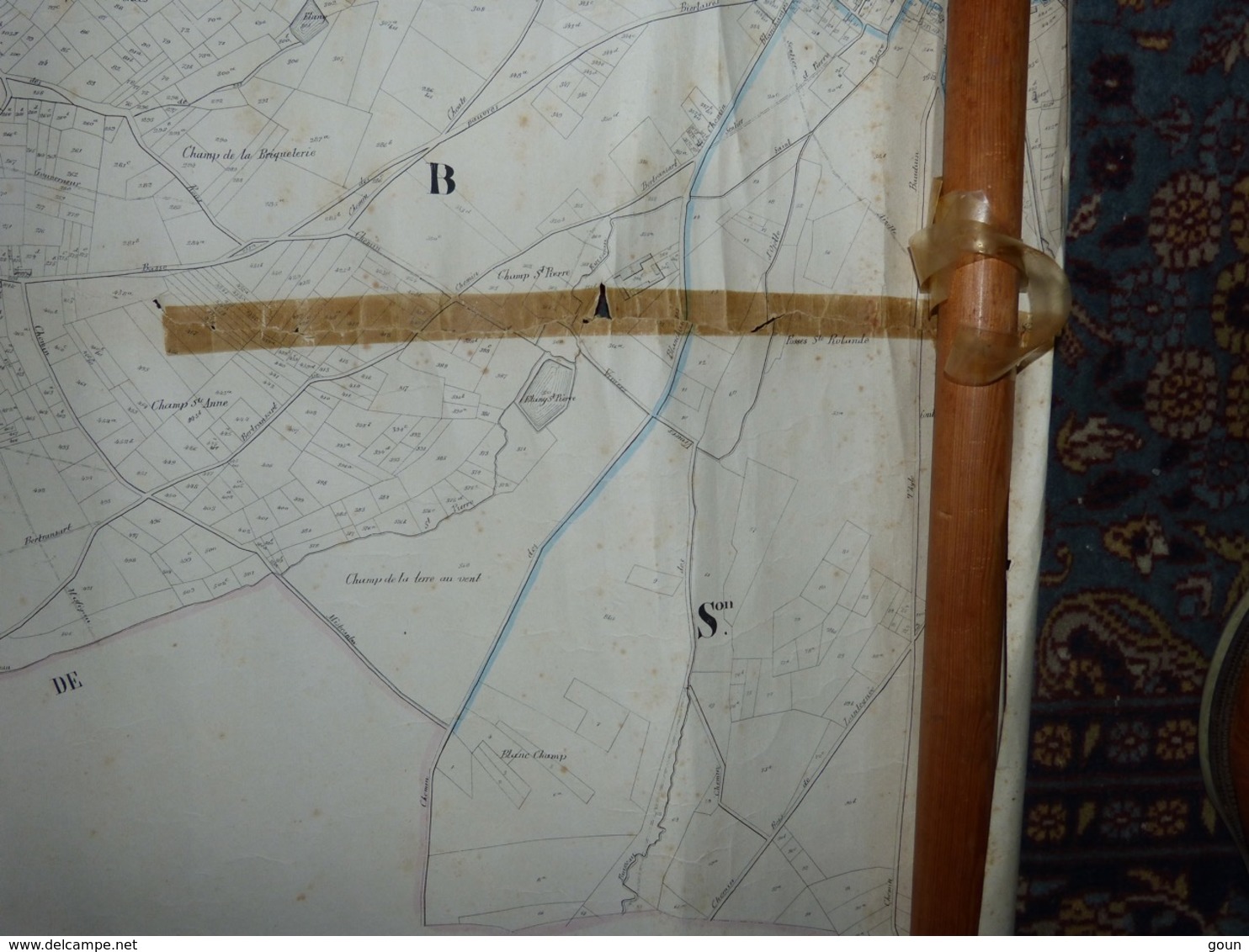 Carte  Atlas Cadastral Popp Commune De Gerpinnes - Situation Du Village établie Entre 1842 Et 1879 - Cartes Géographiques