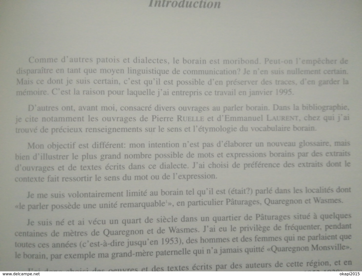 ESSAI D ILLUSTRATION DU PARLER BORAIN LIVRE HISTOIRE RÉGIONALISME BELGIQUE HAINAUT DICTIONNAIRE DIALECTE BORINAGE MONS