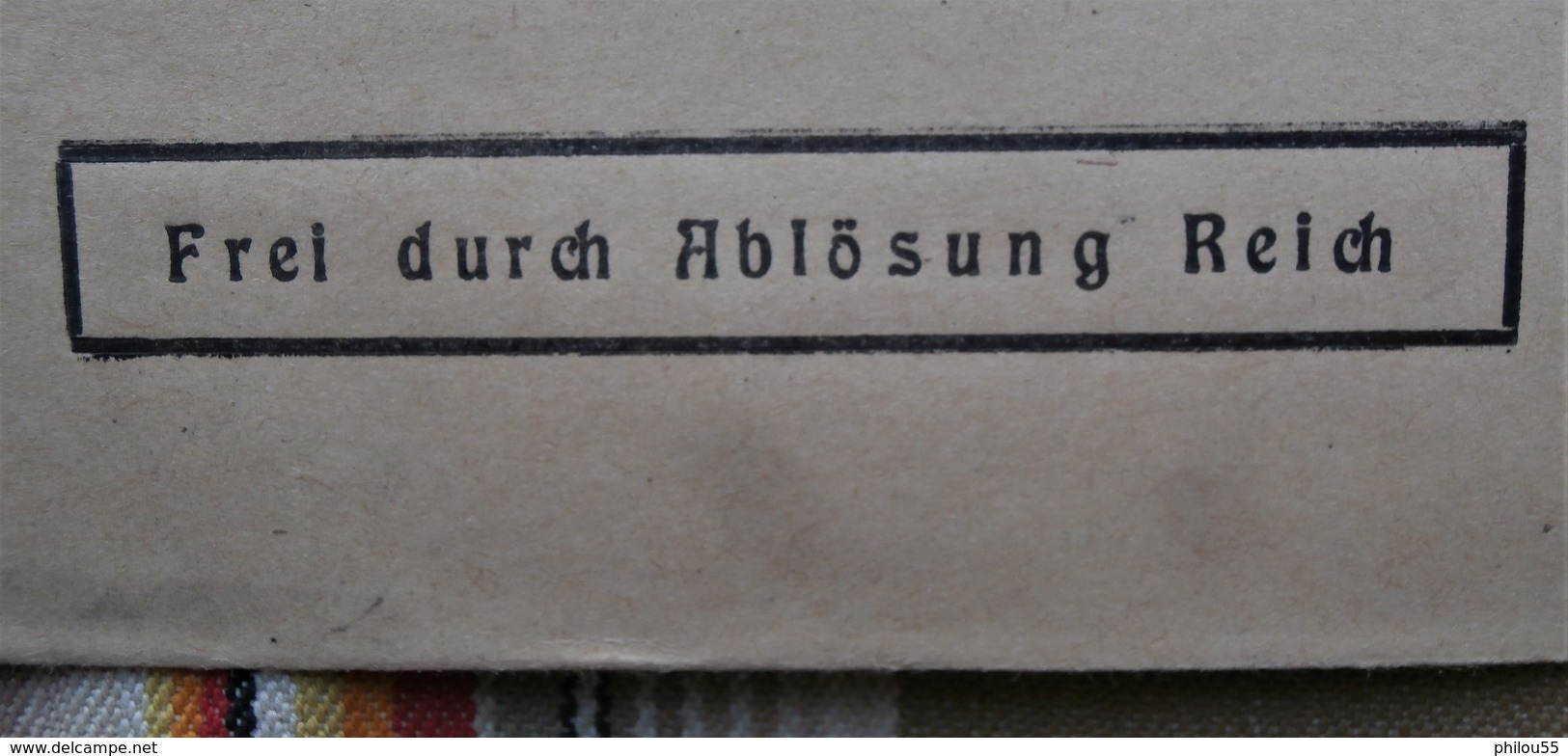 Enveloppe Vierge Douane ZOLLAMT Frei Durch Ablosung Reich, Tampon WW2 - Documents