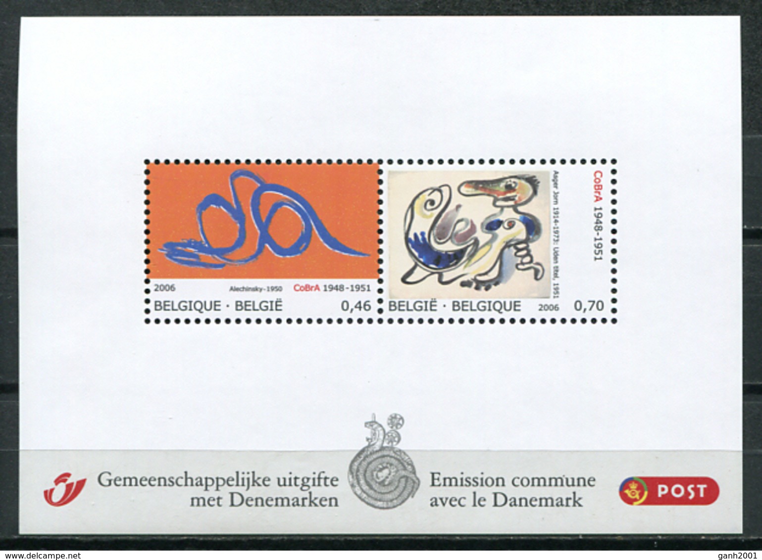 Belgium 2006 Bélgica / Modern Art Joint Issue Denmark MNH Arte Emision Conjunta Dinamarca / Ju19  33-63 - Modernos