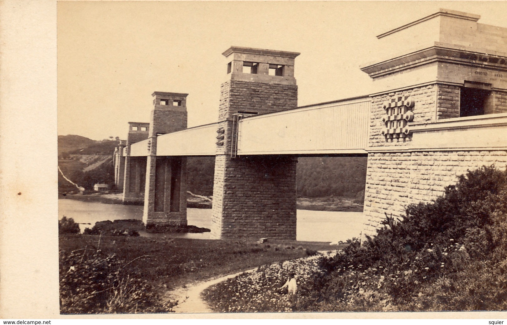 CDV, Brittannia Bridge, Menai Straits, Anglesey, F.Bedford - Old (before 1900)