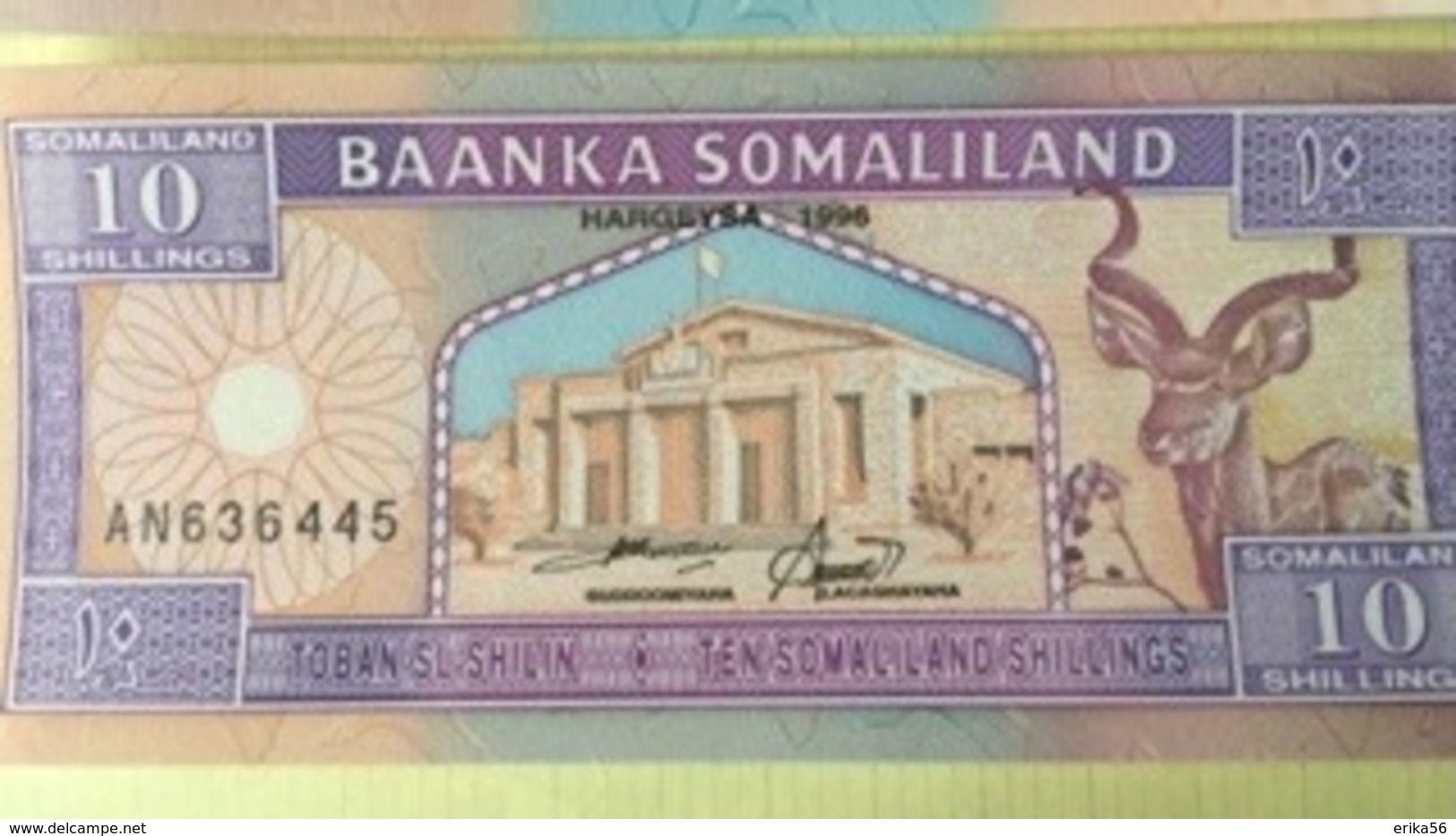 Billet Somalie 10 Shilling - Somalie