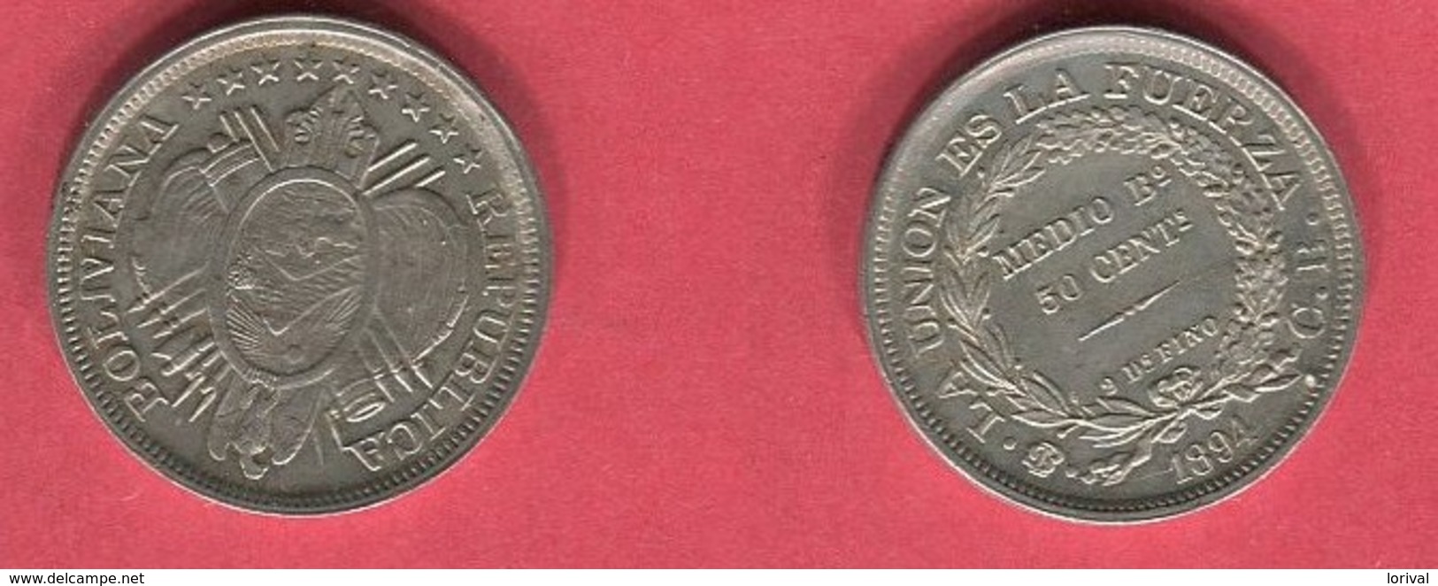 50 CENTAVOS 1894   (KM 161.5 ) TB 45 - Bolivie