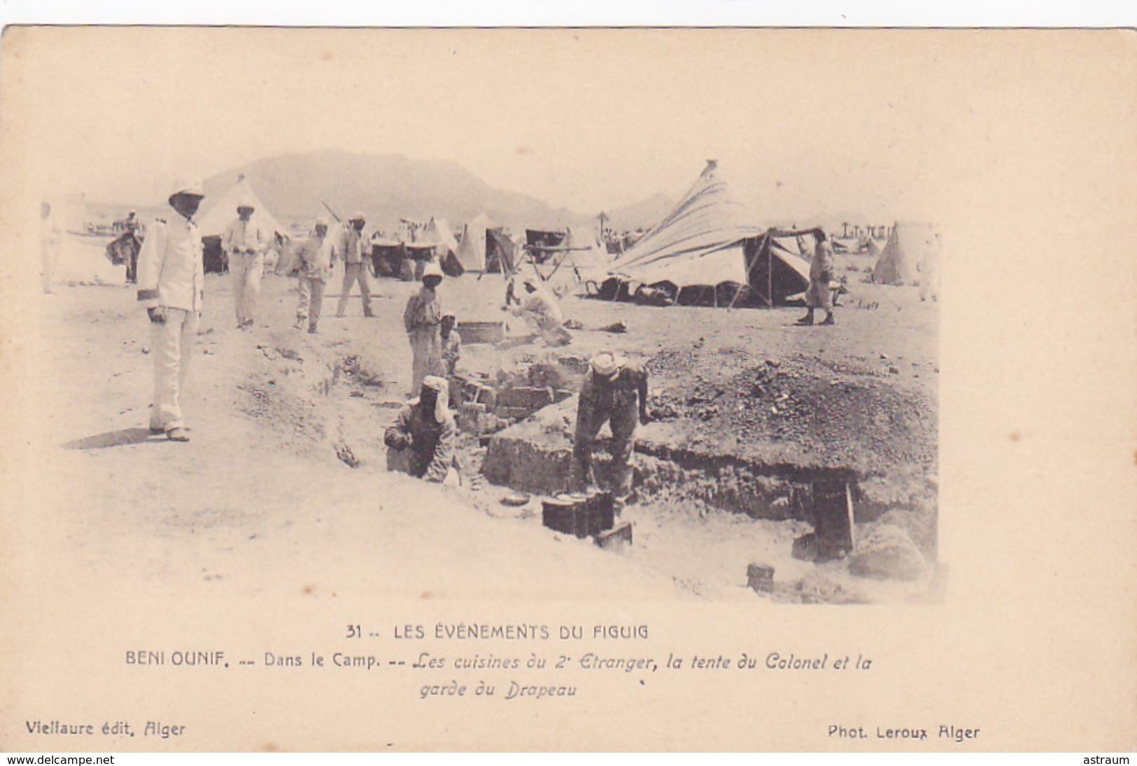 Cpa -afr- Algerie - Militaria - Beni Ounif - Evenements Du Figuig - Dans Le Camp -les Cuisines -edi Vielfaure N°31 - Other & Unclassified